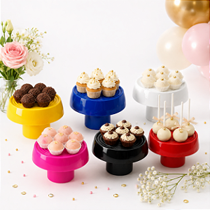 Mini Boleira Cogumelo 10Cm Alegra Bolo Doces Festa Decoração