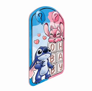 Kit festa Stitch Chá Revelação Decoração Aniversário EVA 6pç
