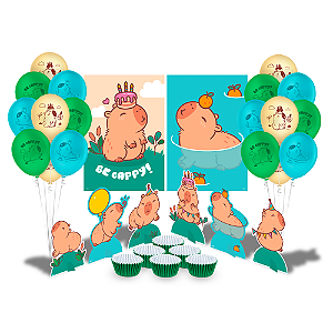 Kit festa Capivara Decoração Aniversário completo 133pçs