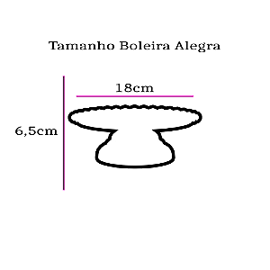 Kit com 2 Mini Boleiras Alegra 14cm+Boleira de 18cm AMARELA
