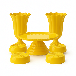 Kit Boleira Plus 2 Vasos Popi +2Mini Boleiras+2 Bandejas Ama