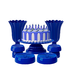 Kit Boleira Plus+2 Vasos Popi+2 Mini Boleiras+ 2 Bandejas az