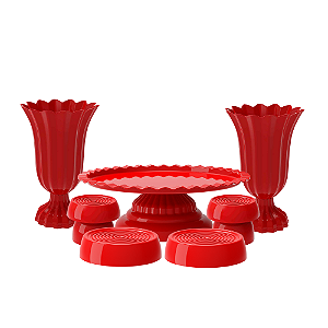 Kit Boleira Plus 2 Vasos Popi +2Mini Boleiras+2 Bandejas Ver