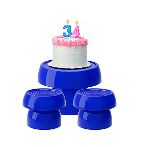Kit com Boleira 17cm cogumelo+2 Mini Boleiras Alegra 14CM AZ