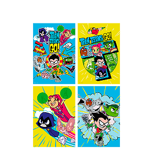 4 Cartaz Decorativo Jovens Titãs Go Festas e Eventos 45cm