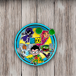 8 Pratos Redondo Decoração Jovens Titãs Go Festa Aniversário