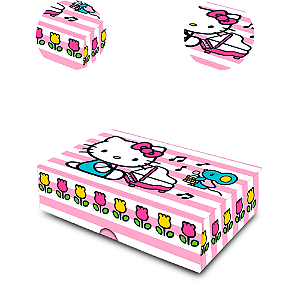 6 Decoração Caixa Para Doce Hello Kitty Festa Aniversário