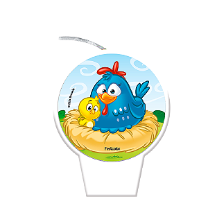 Vela Plana Decoração Galinha Pintadinha Festa Pavio Magico