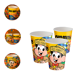 8 Copos Lembrancinha Festa Chico Bento Decoração Arraia