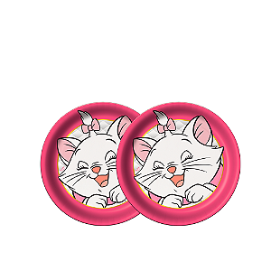 8 Pratos Redondo Decoração Marie Festa Aniversario