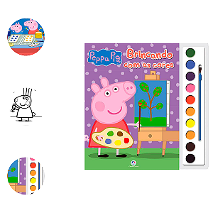 Livro para colorir Peppa Pig Aquarela mais divertido desenho