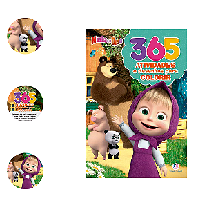 Livro 365 Atividades e desenhos para colorir Masha e o Urso