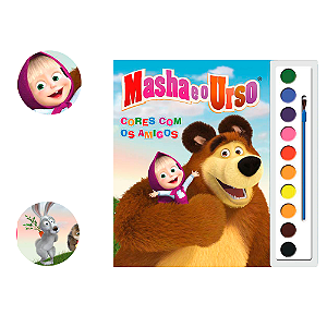 Livro para colorir Masha e o Urso Aquarela mais divertido