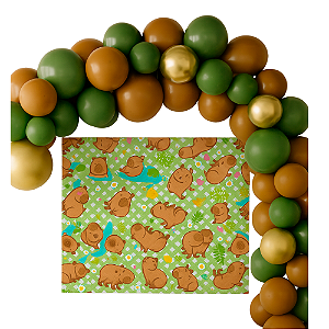 Painel TNT Festa Capivara Decoração aniversário 1,40x1m