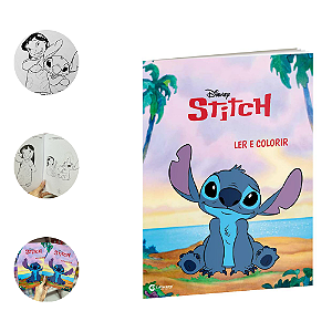 Livro De Atividades Ler e colorir Stitch Disney Divertido
