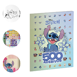 500 Adesivos Stitch Atividades Livro Divertido Resistente
