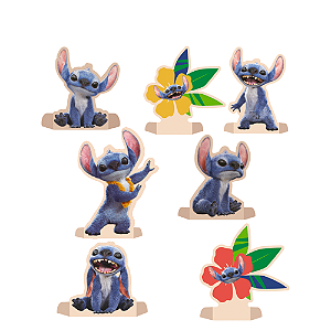 8 Display De Mesa Decoração Stitch O Filmes Festa Aniver