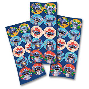 30 Adesivos Festa Stitch O Filme Decoração Aniversario 5x5cm