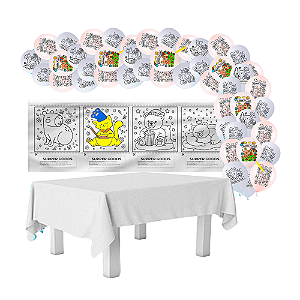 Kit festa Boobie Friend Decoração Aniver Painel+toalha+balão