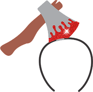 Adereço Festa Halloween Tiara Machado 20cm Decoração