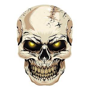 Painel Decoração Halloween Quadro Caveira Horripilante 47cm