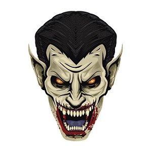 Painel Decoração Halloween Quadro Vampiro Horripilante 44,5cm