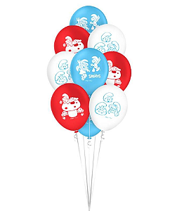 25 Bexigas Balão N9 Decoração Smurfs Festa Aniversário