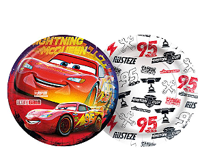 8 Pratos Redondo Decoração Disney Carros Festa Aniversário
