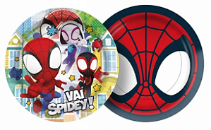 8 Pratos Temáticos 18cm Decoração Spidey Festa Anivesario