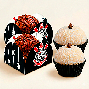 Kit forminhas 140 uni para doces festa Corinthians Decoração