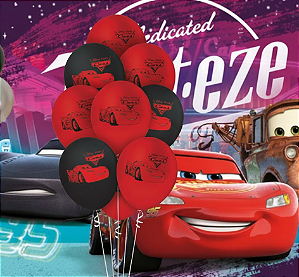 25 Bexigas Balão N9 Decoração Disney Carros Festa Aniversári