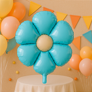 Balão Metalizado festa Margarida Azul decoração 47,5X59,5CM