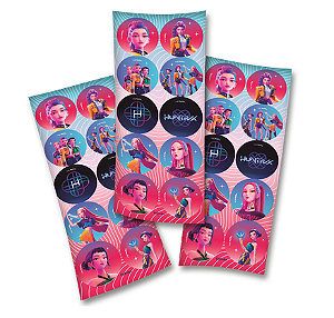 30 Adesivos Festa Guerreiras Do K-Pop Decoração Aniversario