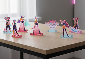 8 Display Decoração Guerreiras Do K-Pop Festa Aniversário