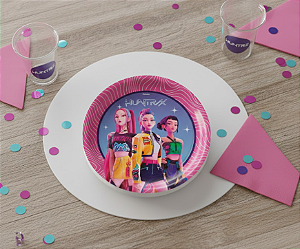 8 Pratos Redondo Decoração Guerreiras Do K-Pop Aniversário