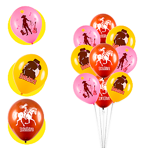 Bexigas Balão Festa Boiadeira Decoração 11 polegadas 25/200