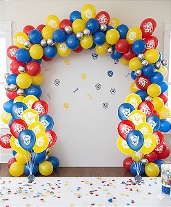 20 Balão Festa Patrulha Canina Decoração Cores Vivas Nive 8°
