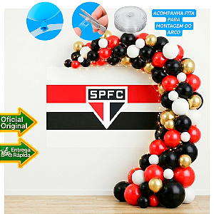 Kit festa São Paulo Decoração Aniversário Painel+150 balão