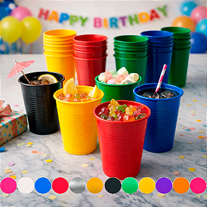 150 Copos Descartáveis 200ml Festa Aniversário e eventos dec