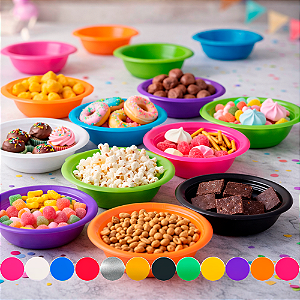 10 Pratos Cumbuca Descartáveis 15cm Festa Aniversário Evento