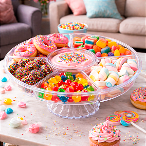 Petisqueira Fundi Fondue Petiscos 24cm Acrilico luxo festa