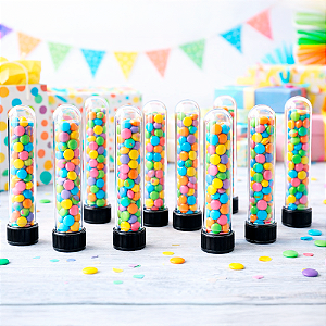 20 Tubetes Preto 13cm Festa decoração aniversá Lembrancinhas