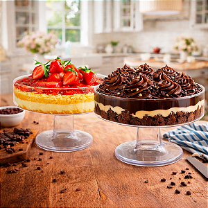 Kit 3 Taça Sobremesa Redonda acrílico exclusive 1,100ml