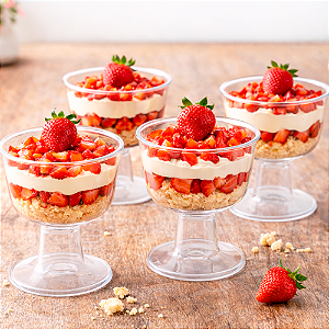 10 Taças Acrílico 300ml Para bebida e Sobremesa Festa Evento