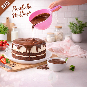 10 Panelinha Confeitaria Derrete Chocolate Multi 850ml Rosa