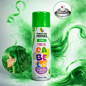 Spray Para Cabelo 135 Ml Cor Verde Festa Carnaval Fantasia