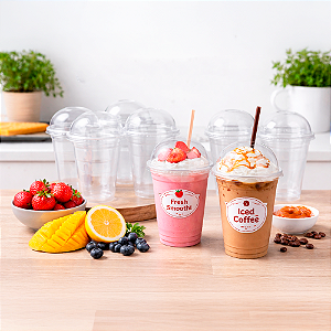 Kit 10 Copos Decoração Tampa Bolha Festa Aniversário 355ML