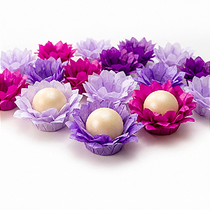 25 Forminhas Para Doces Finos Decoração Liz Tons Rosa Festa