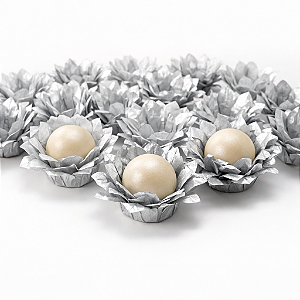 25 Forminhas Para Doces Finos Decoração Liz Prata Festa