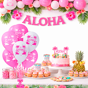 25 Bexigas Balão 11" Festa Aloha Decoração Aniversário